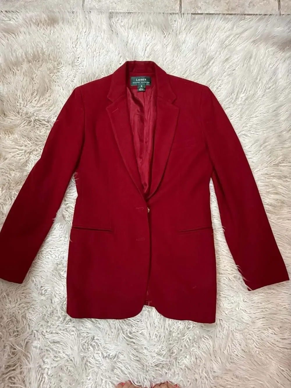 Ralph Lauren Size 6 Blazer Red